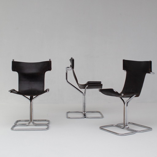 3 chaises 'Topos' de Gruppo DAM pour Busnelli, 1970