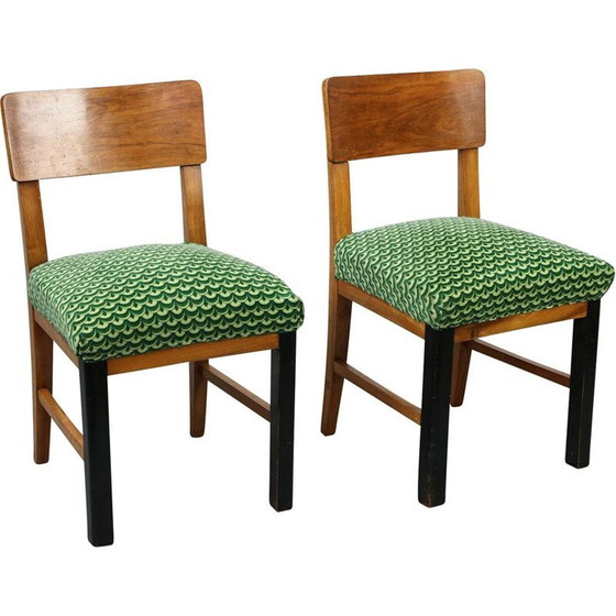 Image 1 of Paire de chaises de salle à manger vintage Art Déco