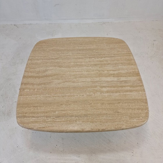 Image 1 of Table basse vintage en travertin, Italie 1980