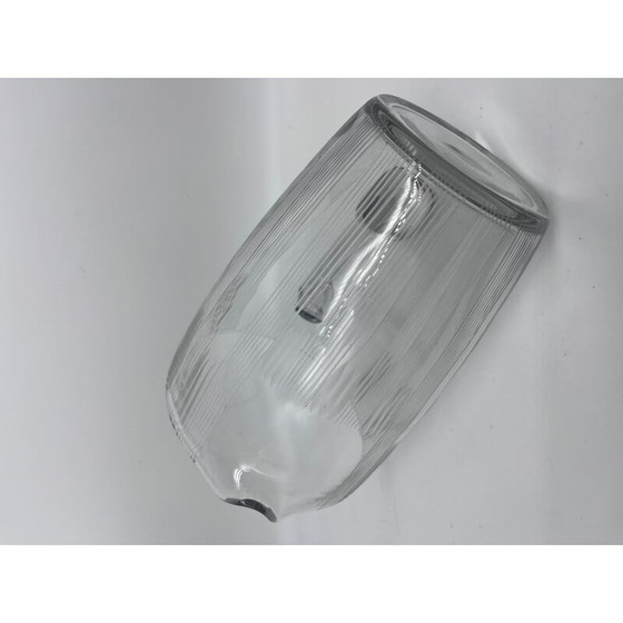 Image 1 of Cruche vintage en verre ciselé, 1950