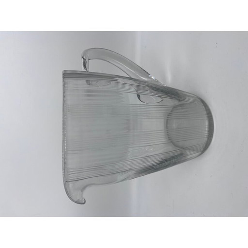 Cruche vintage en verre ciselé, 1950