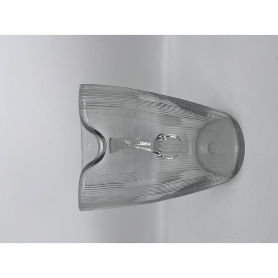 Image 1 of Cruche vintage en verre ciselé, 1950