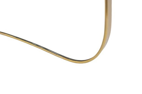 Image 1 of Miroir Serti d’une Baguette en Laiton Doré. Années 1970.