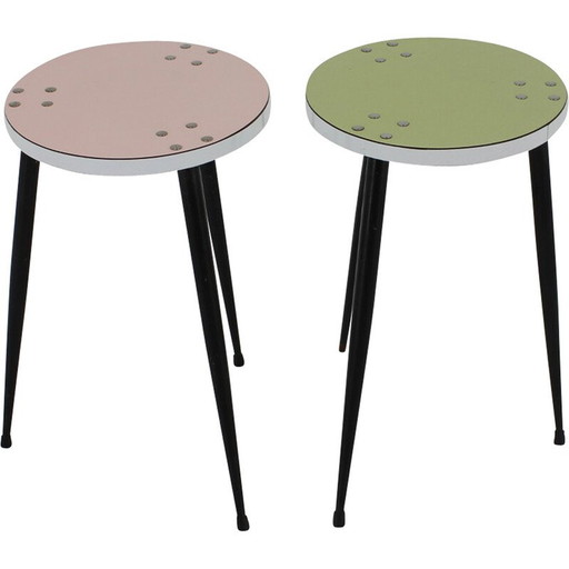 Paire de tabourets vintage italiens, 1960