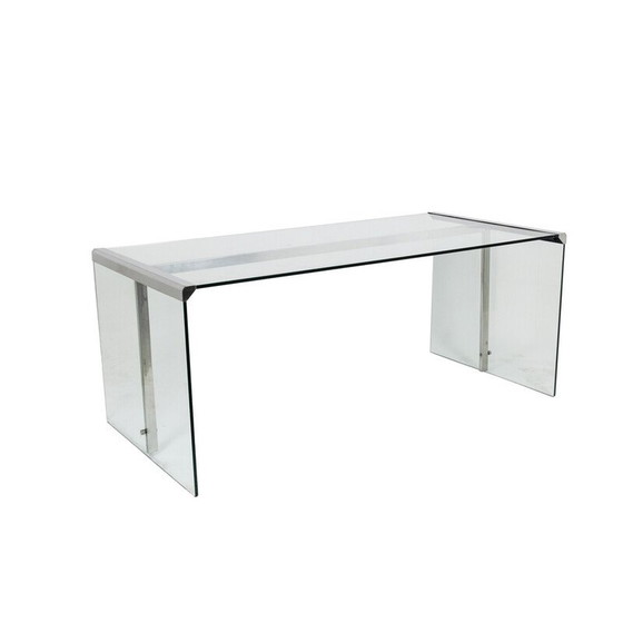 Image 1 of Bureau vintage en verre de Gallotti et Radice, 1970