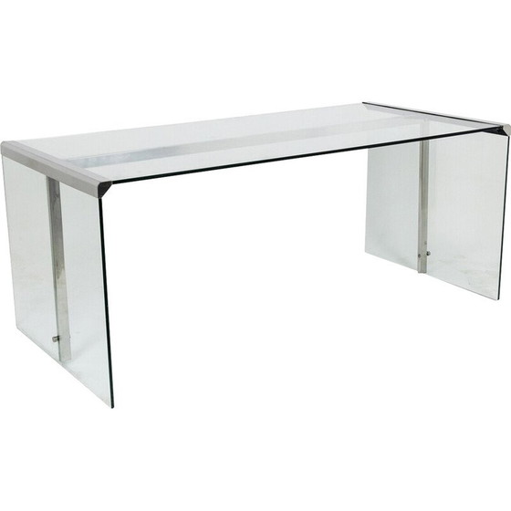 Image 1 of Bureau vintage en verre de Gallotti et Radice, 1970