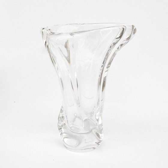 Image 1 of Vase vintage en cristal par Art Vannes, France 1970