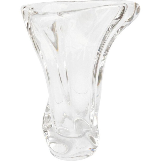 Image 1 of Vase vintage en cristal par Art Vannes, France 1970