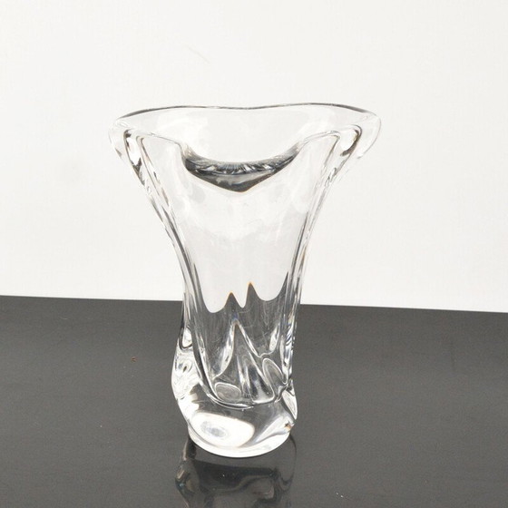 Image 1 of Vase vintage en cristal par Art Vannes, France 1970