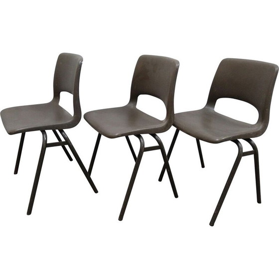 Image 1 of Ensemble de 3 chaises d'écolier vintage pour enfants par Jac Vogels pour Marko