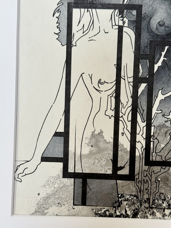 Image 1 of Eugène Eechaut (1928-2019) - Composition à l'encre avec deux femmes nues (1985)