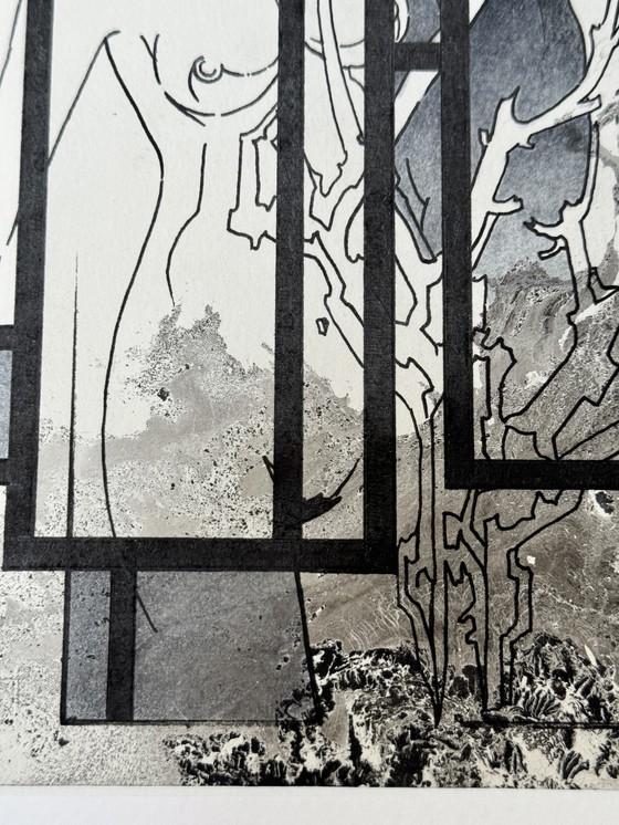 Image 1 of Eugène Eechaut (1928-2019) - Composition à l'encre avec deux femmes nues (1985)