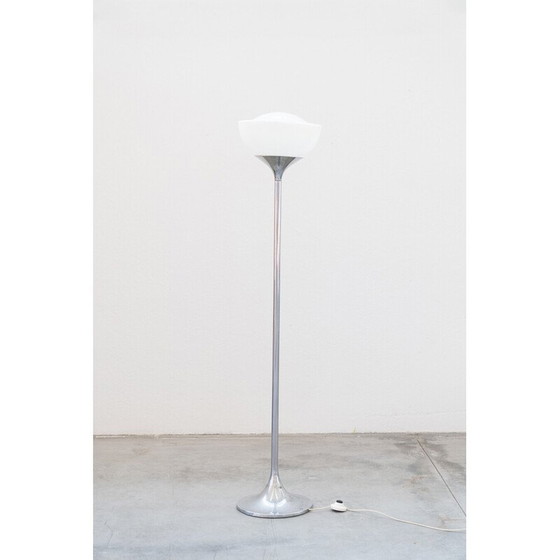 Image 1 of Lampadaire vintage Space Age en verre et acrylique pour Guzzini, Italie 1970