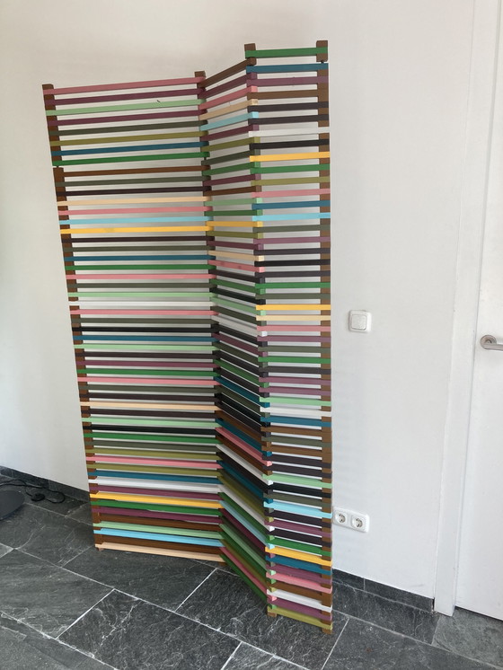 Image 1 of 3x Paravent vintage en bois