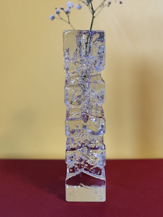 Image 1 of Vase Vintage Ingrid Glashütte Solifleur en cristal d'Allemagne de l'Ouest 1970