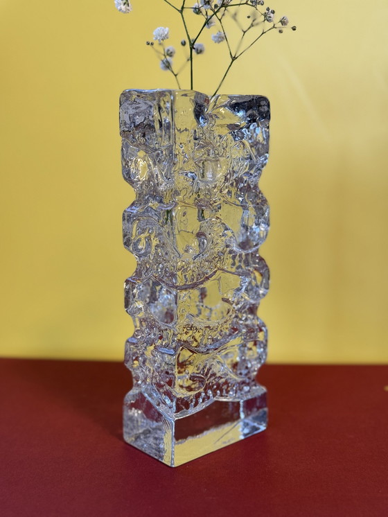 Image 1 of Vase Vintage Ingrid Glashütte Solifleur en cristal d'Allemagne de l'Ouest 1970