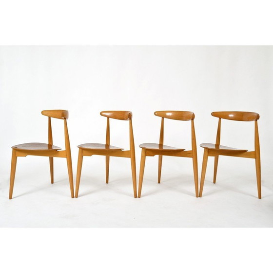 Image 1 of Chaises de salle à manger vintage Fh4103 Heart par Hans Wegner pour Fritz Hansen, Danemark années 1950