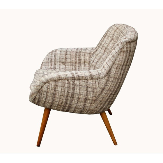 Image 1 of Chaise à boule vintage en beige-brun 1950