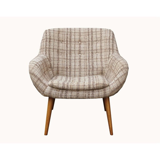 Chaise à boule vintage en beige-brun 1950