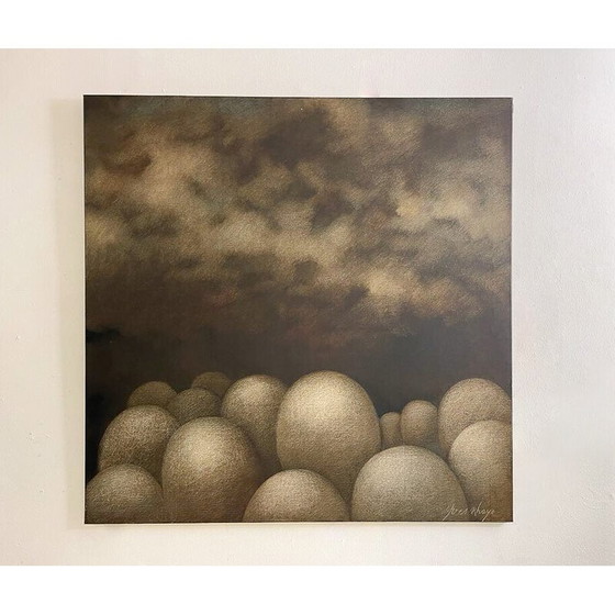 Image 1 of Peinture vintage d'Yves Rayé, 1979