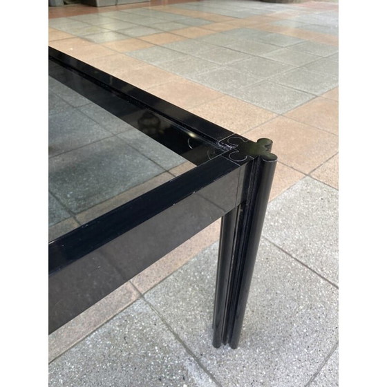 Image 1 of Table basse vintage en verre et métal par George Ciancimino, 1978