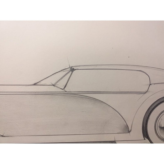 Image 1 of Dessin d'époque "Grand coupé 3" par André Ferrand, 1998