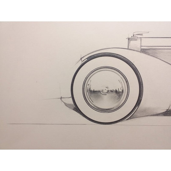 Image 1 of Dessin d'époque "Grand coupé 3" par André Ferrand, 1998