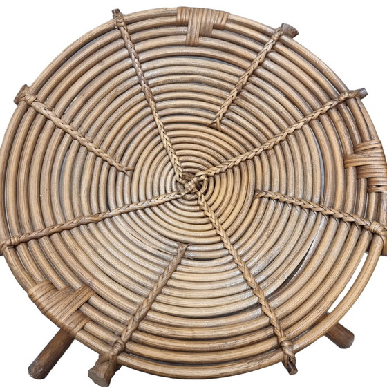 Image 1 of Tabourets vintage en rotin africain