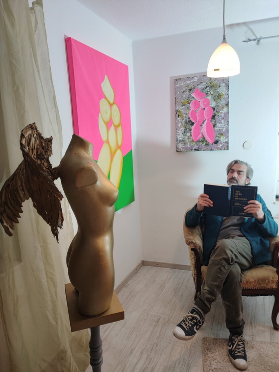 Image 1 of Peinture d'art signée T. G. Kellnberger Xxl Pop Art Deko