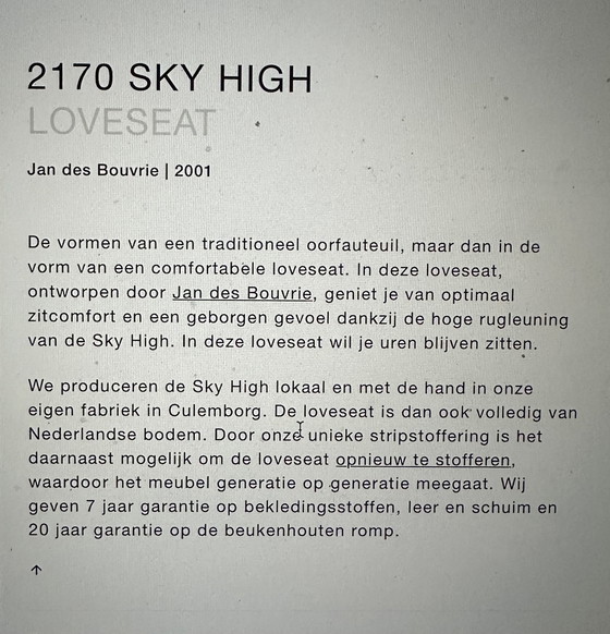 Image 1 of Love Seat Sky High 2170 From Gelderland