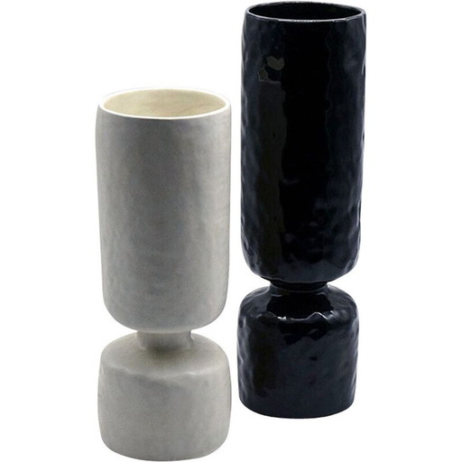 Paire de vases en céramique vintage par Pompeo Pianezzola pour Zanolli, 1970