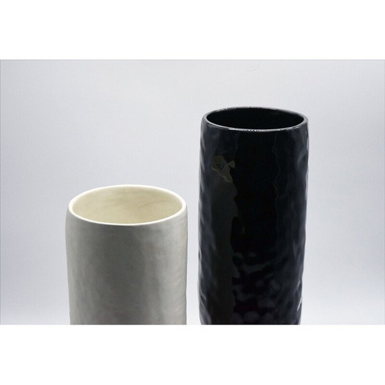 Image 1 of Paire de vases en céramique vintage par Pompeo Pianezzola pour Zanolli, 1970