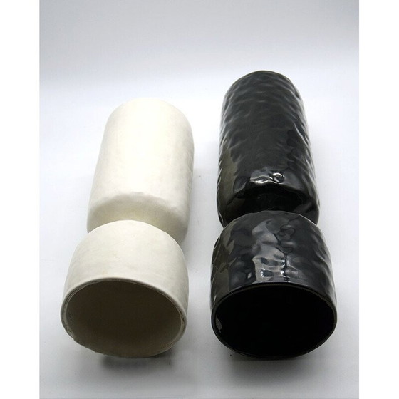 Image 1 of Paire de vases en céramique vintage par Pompeo Pianezzola pour Zanolli, 1970