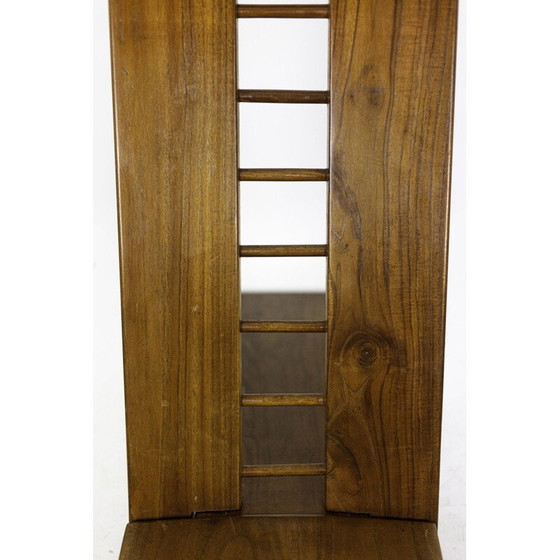 Image 1 of Fauteuil africaniste vintage en bois d'orme par Marcel Ramond, 1980