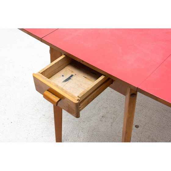 Image 1 of Table de salle à manger réglable du milieu du siècle par la société Mier Topolčany, Tchécoslovaquie 1960.