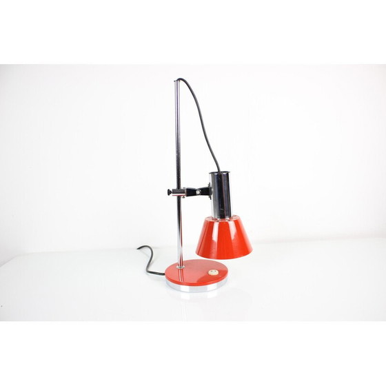 Image 1 of Lampe de table vintage en métal et chrome, Allemagne 1970