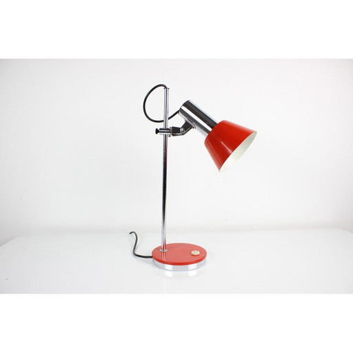 Lampe de table vintage en métal et chrome, Allemagne 1970