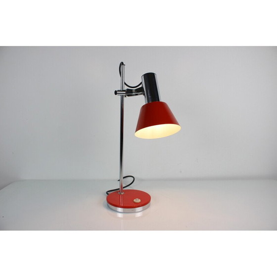 Image 1 of Lampe de table vintage en métal et chrome, Allemagne 1970