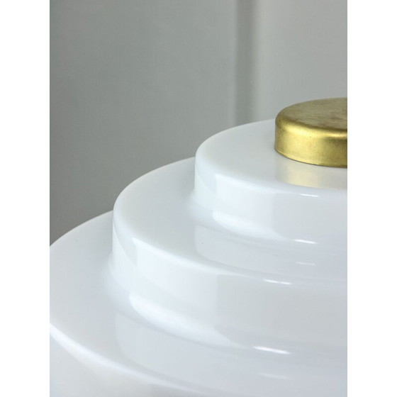 Image 1 of Lampe suspendue vintage Cascade en laiton et plexiglas