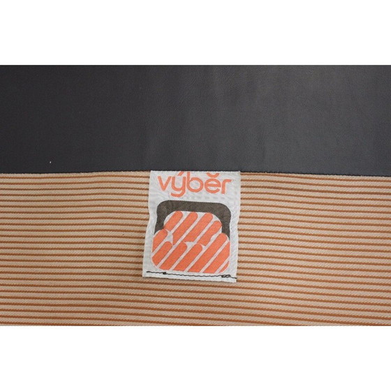 Image 1 of Fauteuil en cuir brun de Vyber, 1970