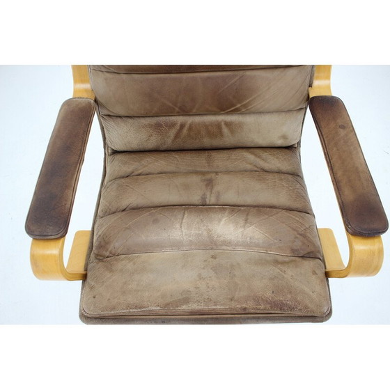 Image 1 of Fauteuil vintage en cuir "Contino" par Yngve Ekström, Suède 1970