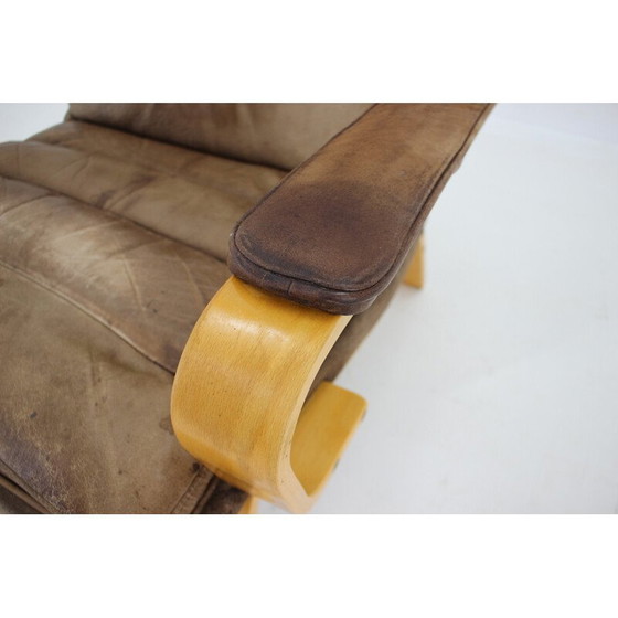 Image 1 of Fauteuil vintage en cuir "Contino" par Yngve Ekström, Suède 1970