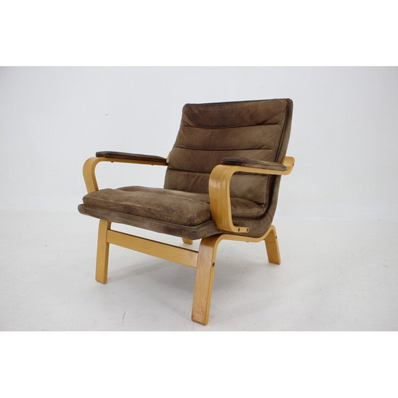 Image 1 of Fauteuil vintage en cuir "Contino" par Yngve Ekström, Suède 1970