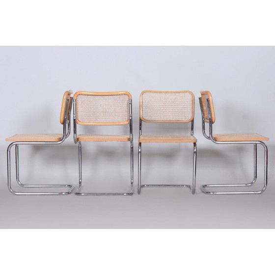 Image 1 of Ensemble de 4 chaises Bauhaus vintage, Italie années 1960