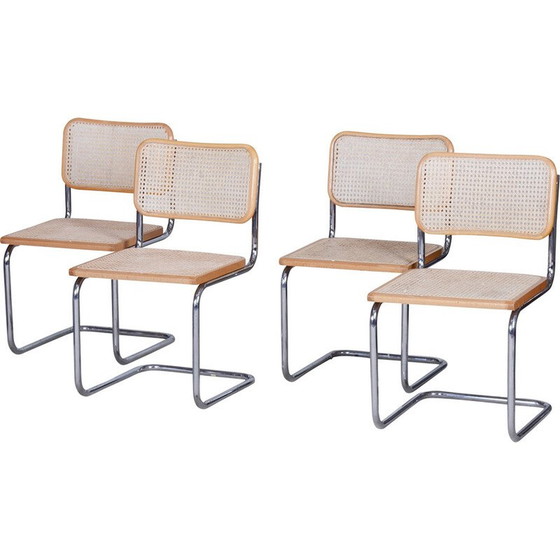 Image 1 of Ensemble de 4 chaises Bauhaus vintage, Italie années 1960