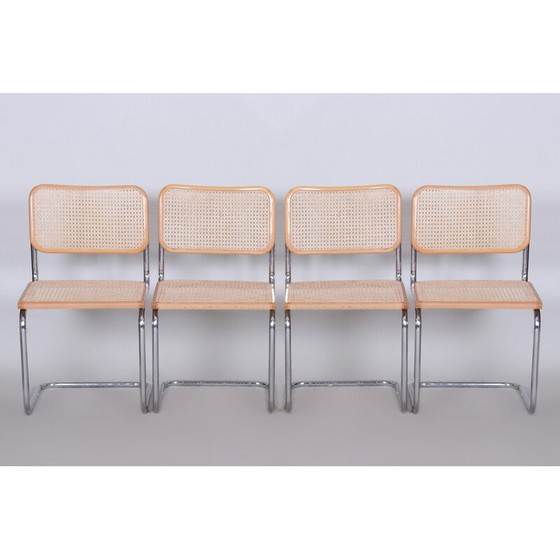 Image 1 of Ensemble de 4 chaises Bauhaus vintage, Italie années 1960