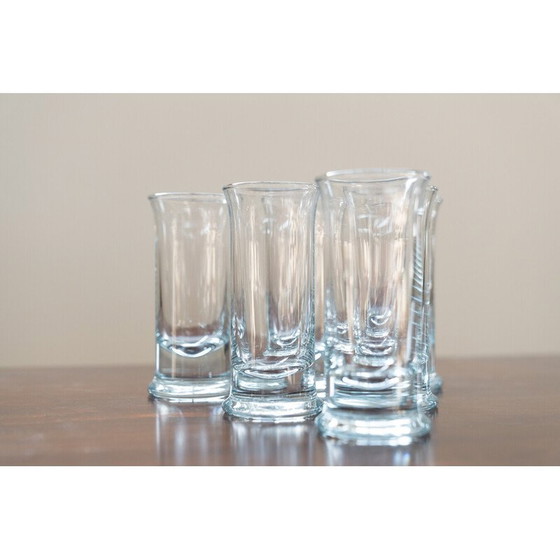 Image 1 of Lot de 6 verres à liqueur en cristal vintage Riviera Vodka, Italie 1970