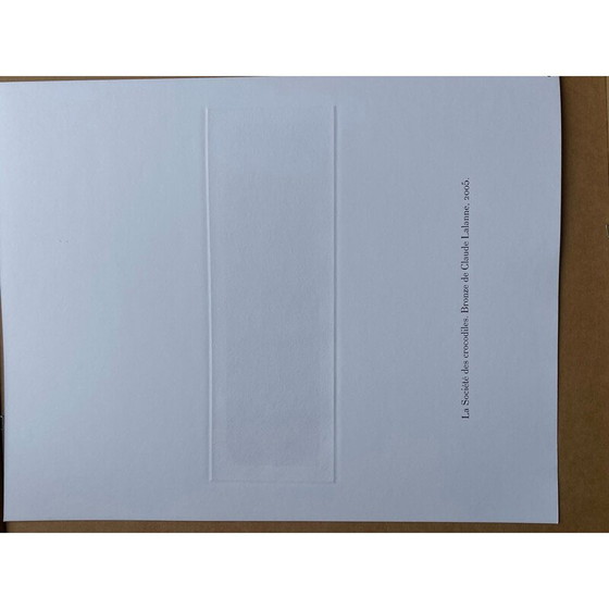 Image 1 of Impression vintage représentant un célèbre banc de crocodile par Claude Lalanne