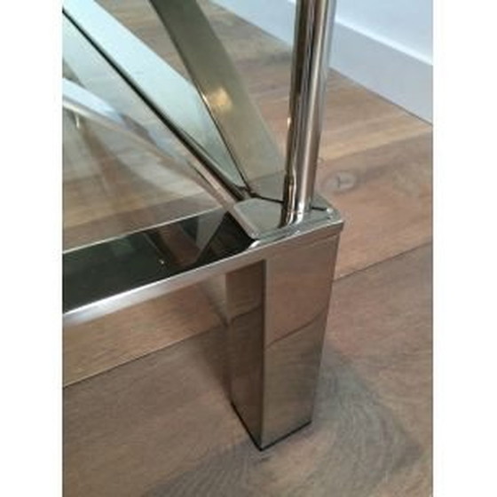Image 1 of Table basse vintage en verre et chrome, 1960