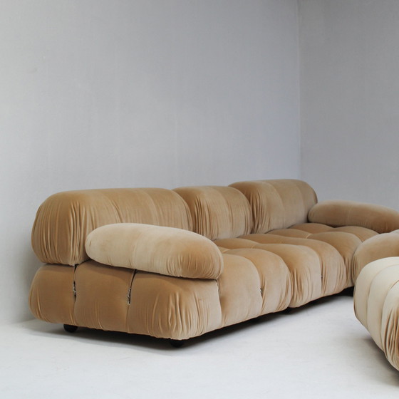 Image 1 of Ensemble de 5 pièces Camaleonda en velours rose/beige par Mario Bellini pour B&B Italia